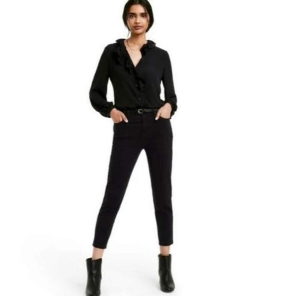 Nili Lotan x Target Black High Rise Ankle Length Skinny Jeans